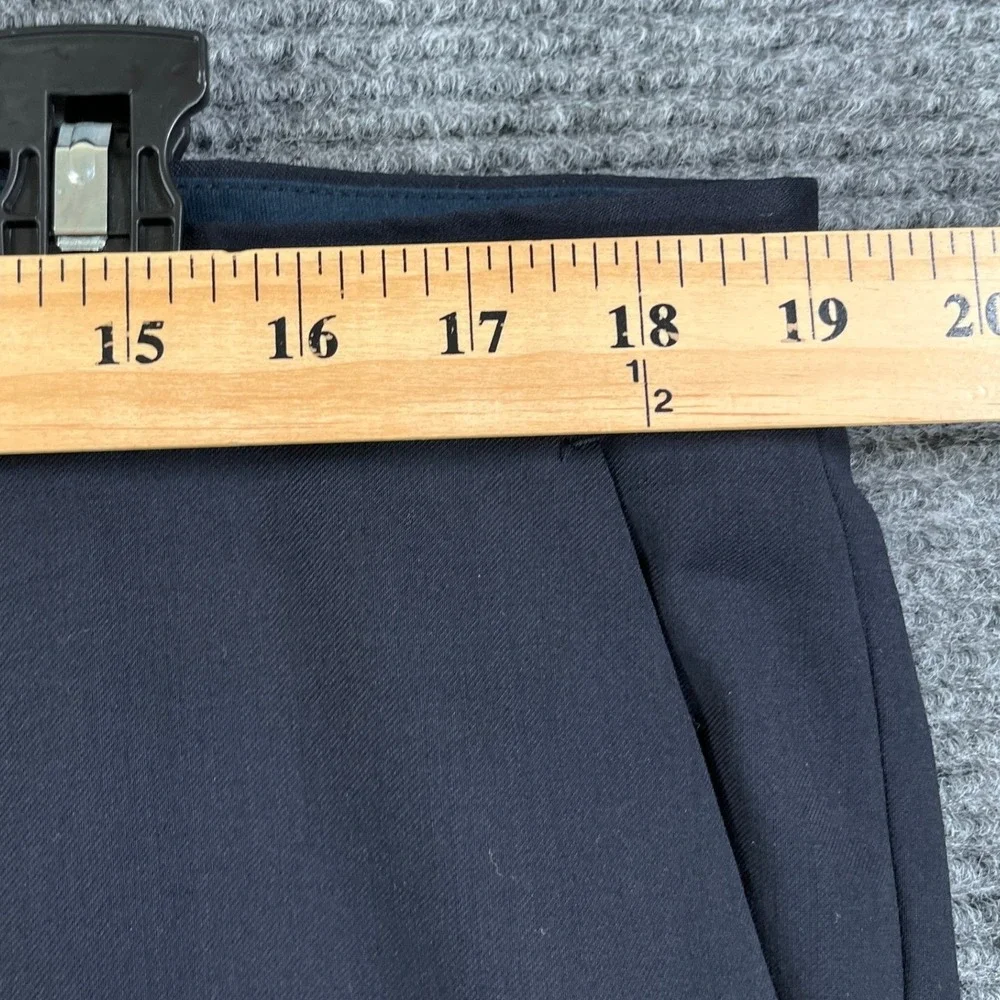 Hugo Boss Virgin Wool Dress Pants Men 38x34 Navy Blue Flat Front Business Formal